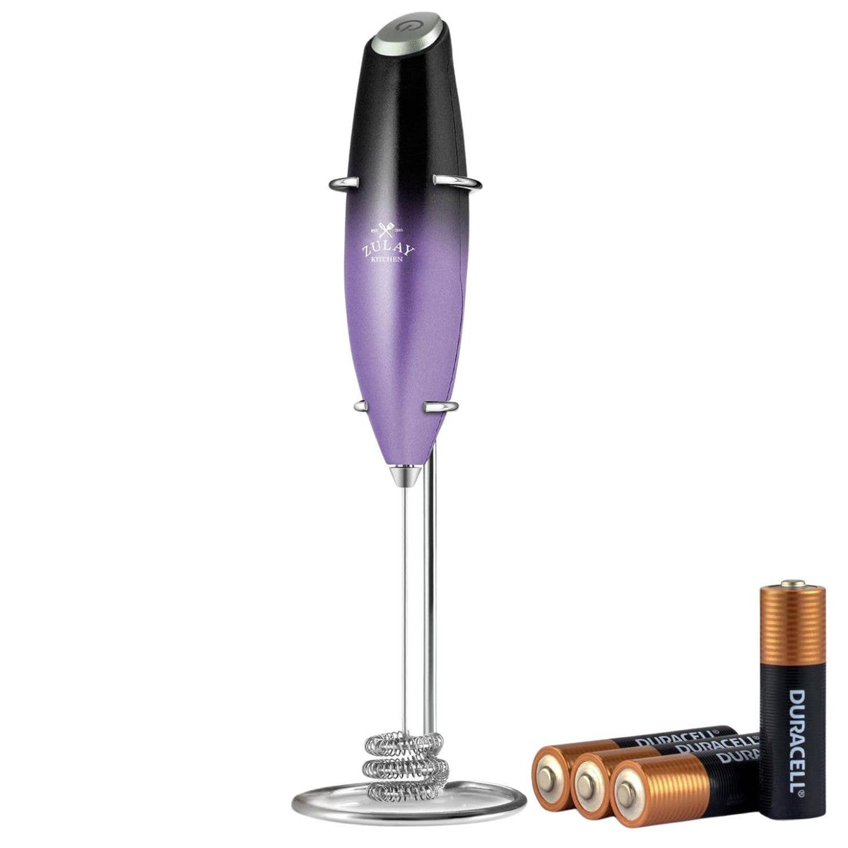 Zulay Kitchen | Tornado Milk Frother Whisk – Includes 4 AA Batteries