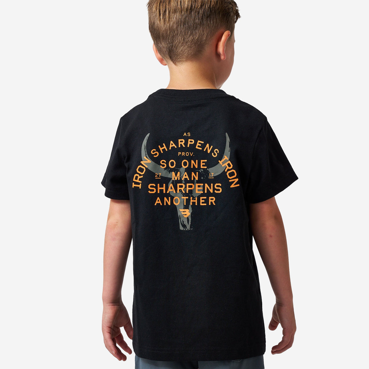 Burlebo | Scripture Series Youth T-Shirt - Proverbs 27:17