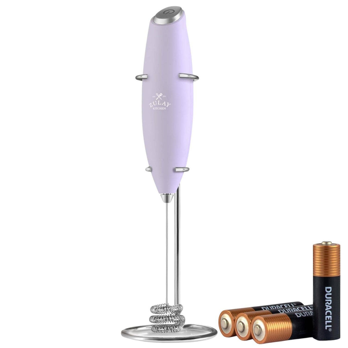 Zulay Kitchen | Tornado Milk Frother Whisk – Includes 4 AA Batteries
