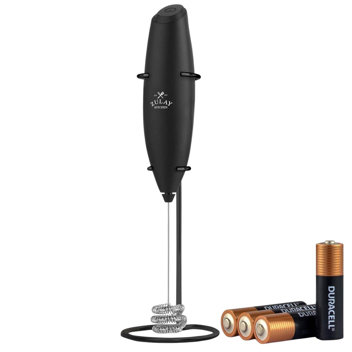 Zulay Kitchen | Tornado Milk Frother Whisk – Includes 4 AA Batteries