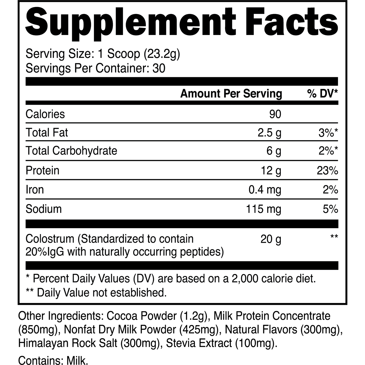 Transparent Labs | Colostrum - Unflavored