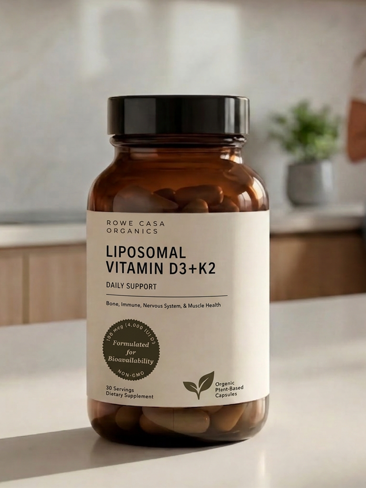 Rowe Casa | Vitamin D3 + K2, 60 servings