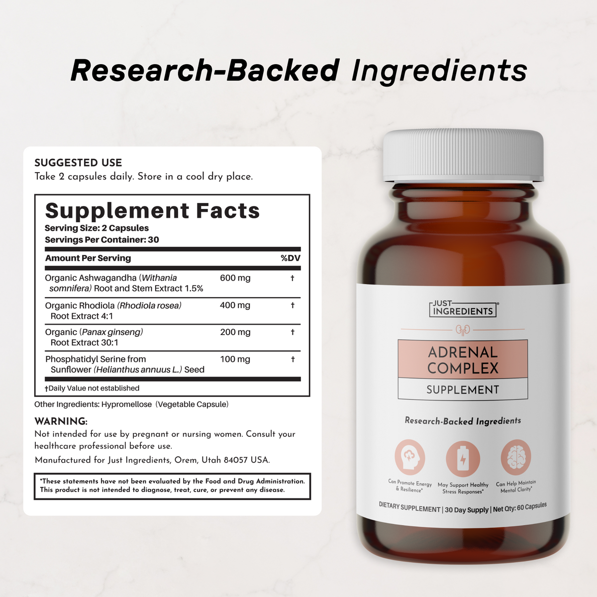 Just Ingredients Adrenal Complex