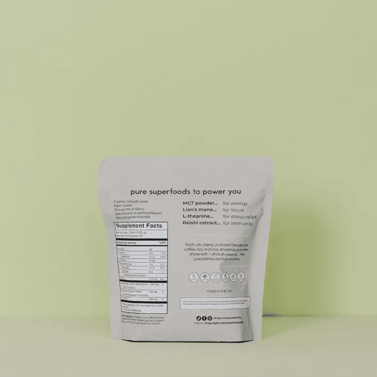 Taylor Dukes | Organic Superfood Creamer