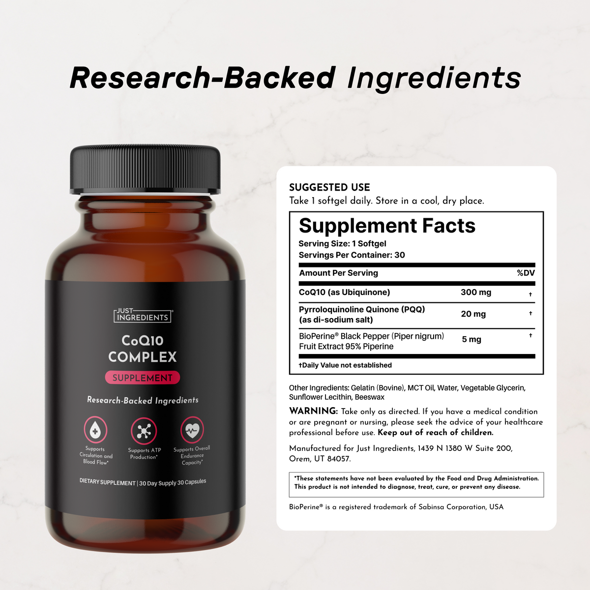 Just Ingredients CoQ10 Complex