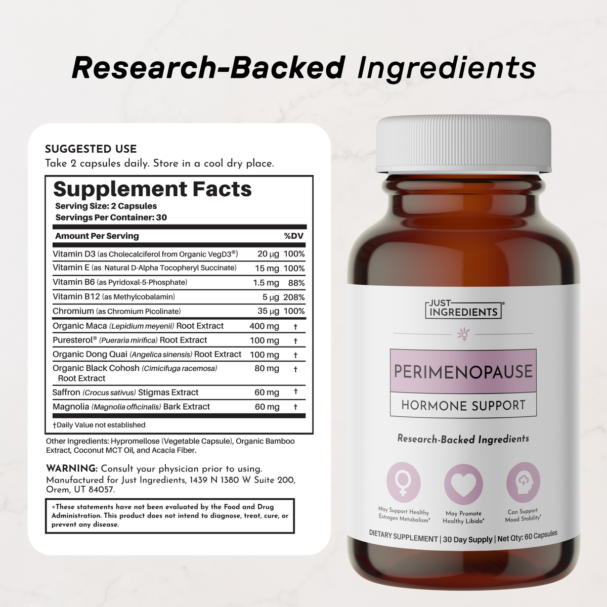 Just Ingredients Perimenopause Support