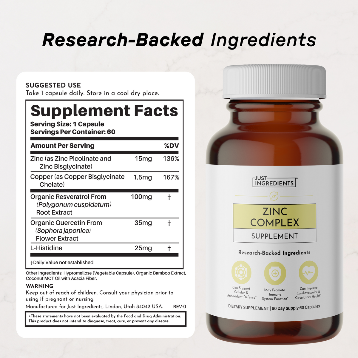 Just Ingredients Zinc Complex