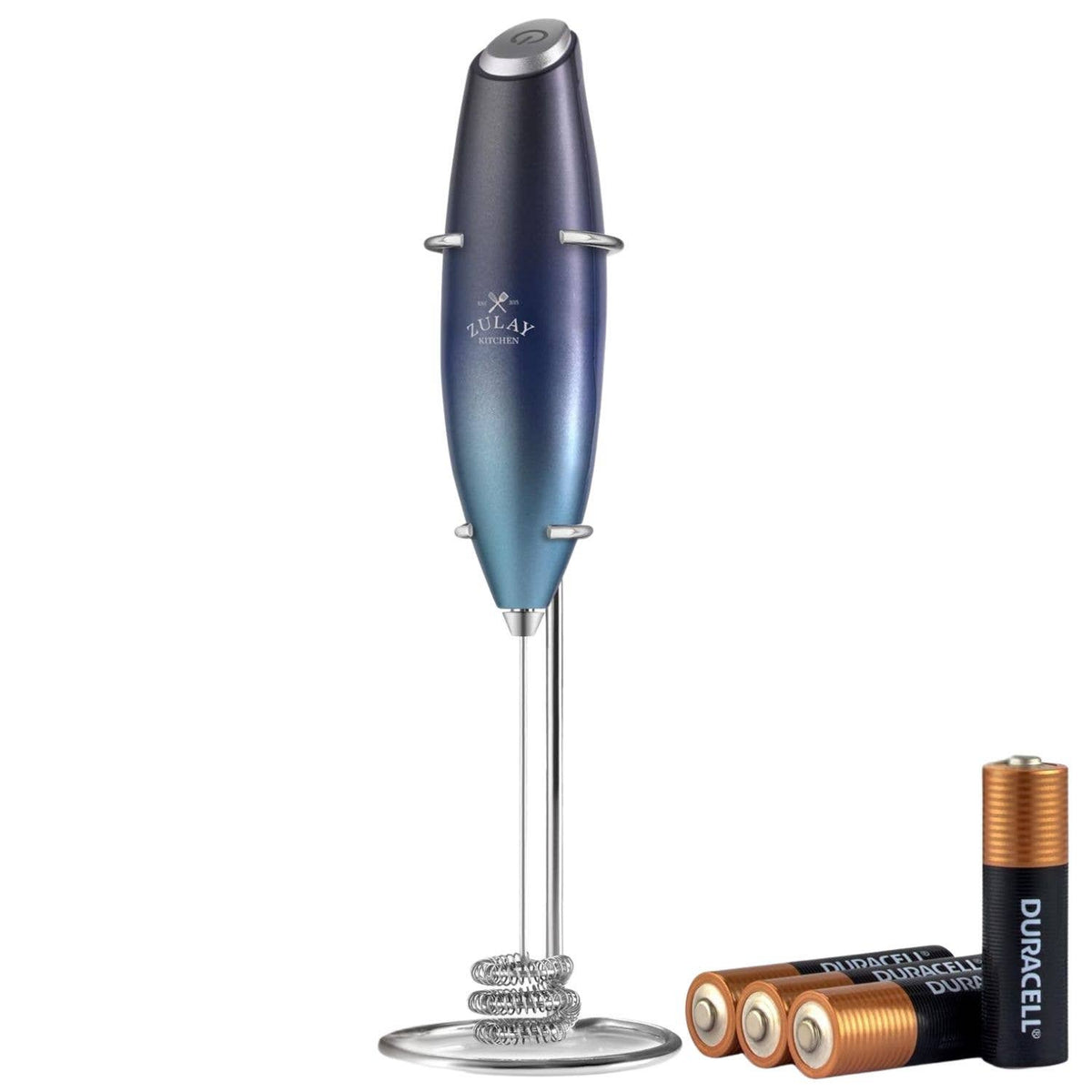 Zulay Kitchen | Tornado Milk Frother Whisk – Includes 4 AA Batteries