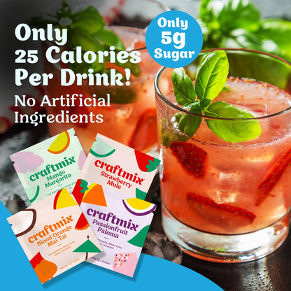 Craftmix | Variety Pack Cocktail Mixers - 12 Servings Multipack