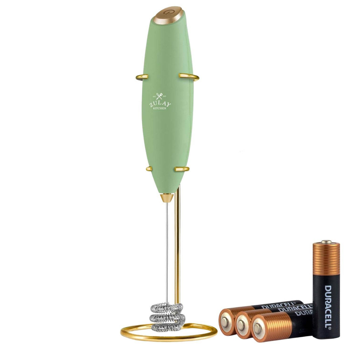 Zulay Kitchen | Tornado Milk Frother Whisk – Includes 4 AA Batteries