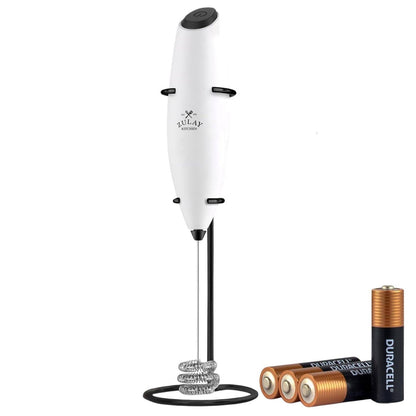 Zulay Kitchen | Tornado Milk Frother Whisk – Includes 4 AA Batteries
