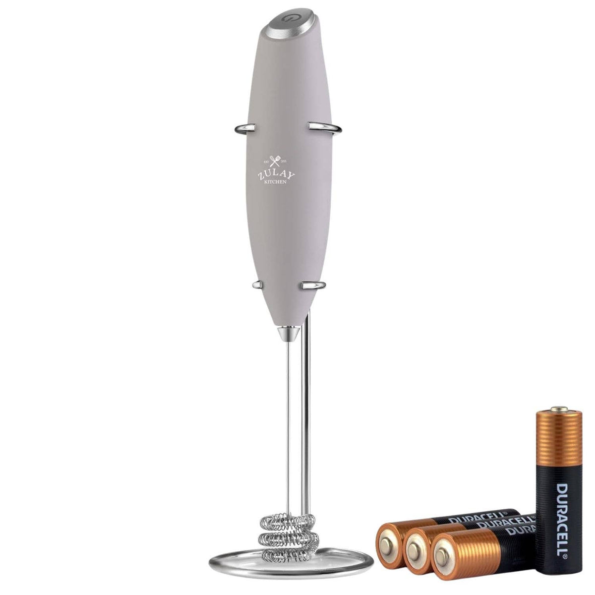 Zulay Kitchen | Tornado Milk Frother Whisk – Includes 4 AA Batteries