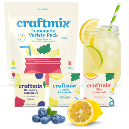 Craftmix | Lemonade Variety Pack Cocktail Mixers -12 Serving Multipack