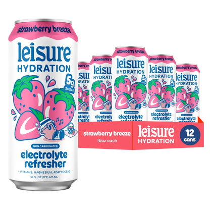 Leisure Hydration | Hydration Electrolyte Drinks - 12 Pack / Strawberry Breeze