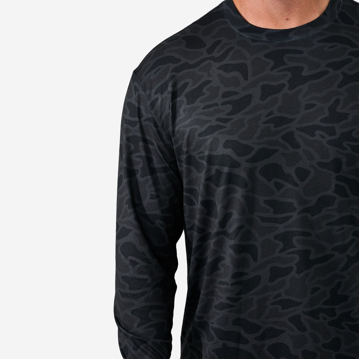 Burlebo Long Sleeve Go To Tee - Black Camo