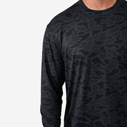 Burlebo Long Sleeve Go To Tee - Black Camo