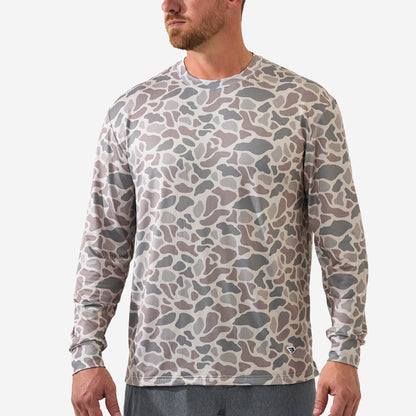 Burlebo Long Sleeve Go To Tee - Classic Deer Camo