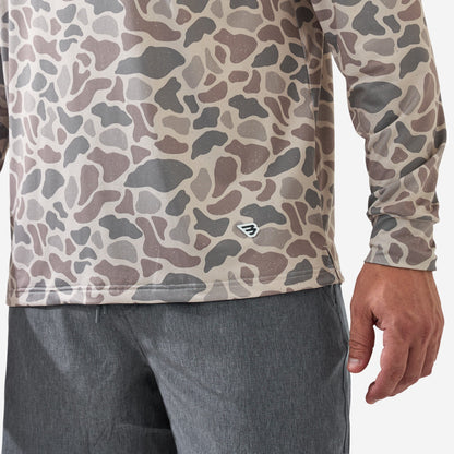 Burlebo Long Sleeve Go To Tee - Classic Deer Camo
