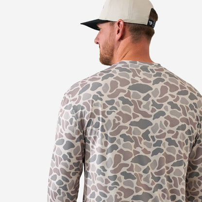 Burlebo Long Sleeve Go To Tee - Classic Deer Camo