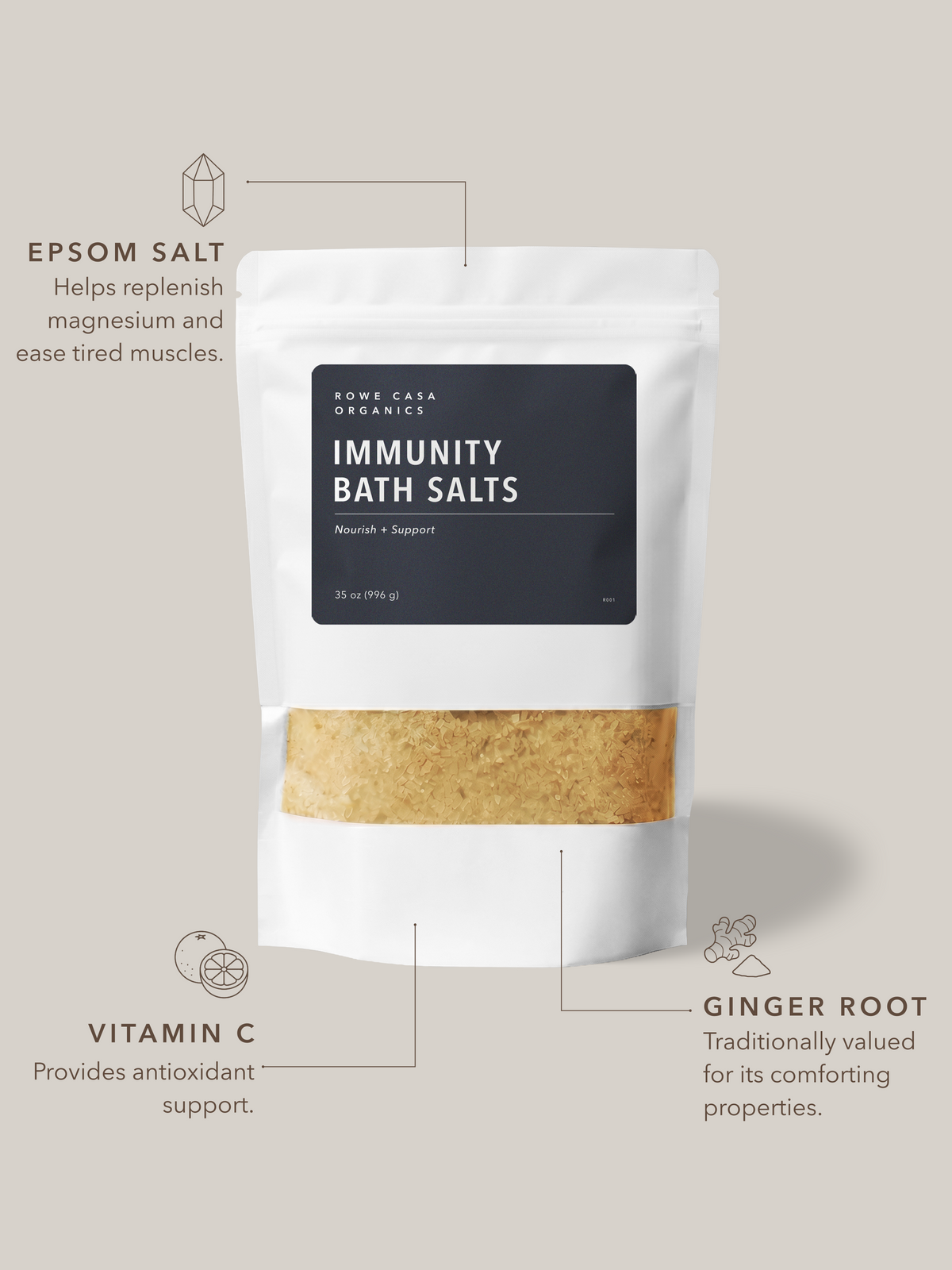Rowe Casa | Immunity Bath Salts, 35 oz