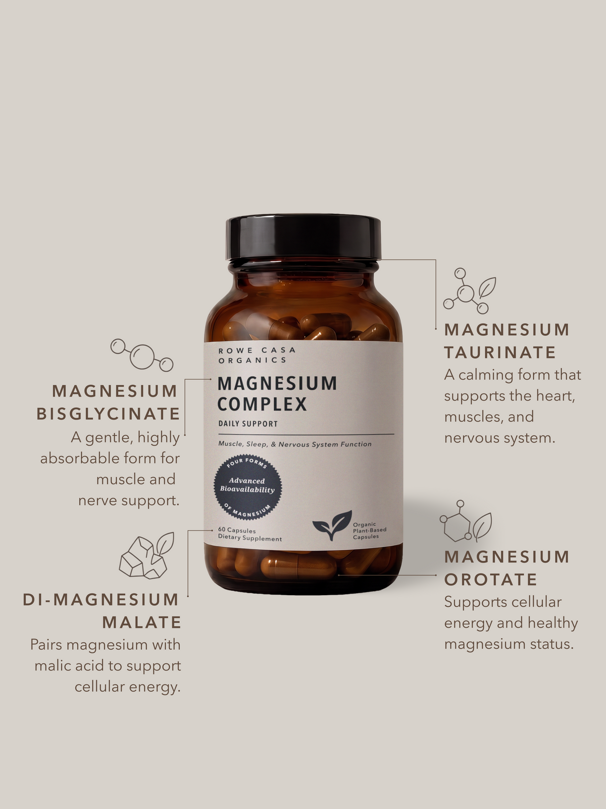 Rowe Casa | Magnesium Complex, 60 servings