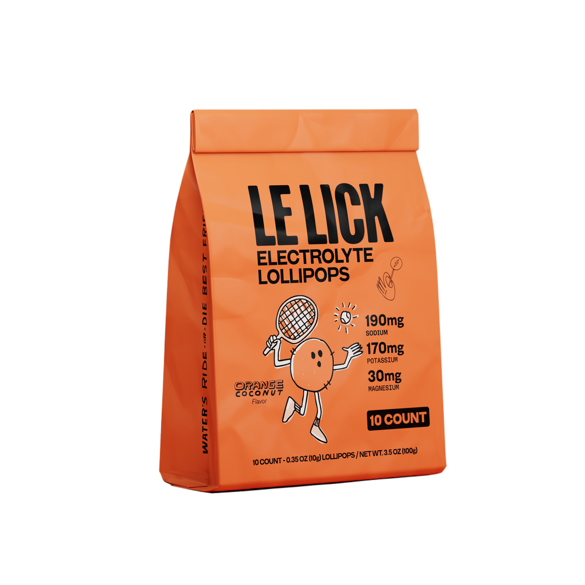 LeLick | Electrolyte Lollipops - Orange Coconut
