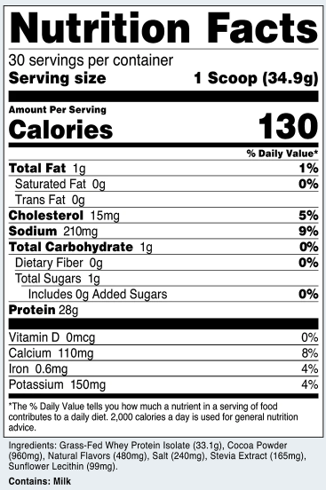 TL - 100% Grass-Fed Whey Protein Isolate