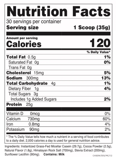 TL - 100% Grass Fed Casein Protein