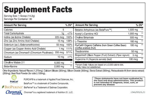 TL - Lean Pre-Workout
