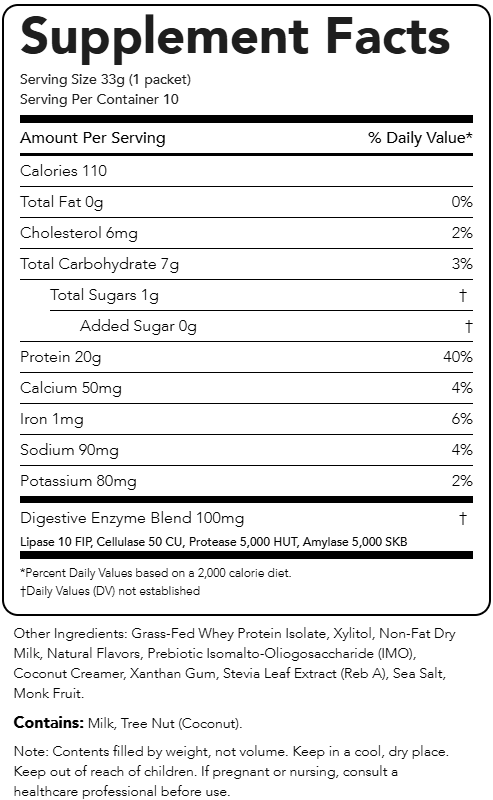 CSE - Grass-Fed Whey Protein (10 Stick Pack)
