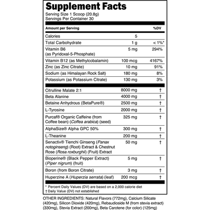 Transparent Labs | Bulk BLACK Pre Workout