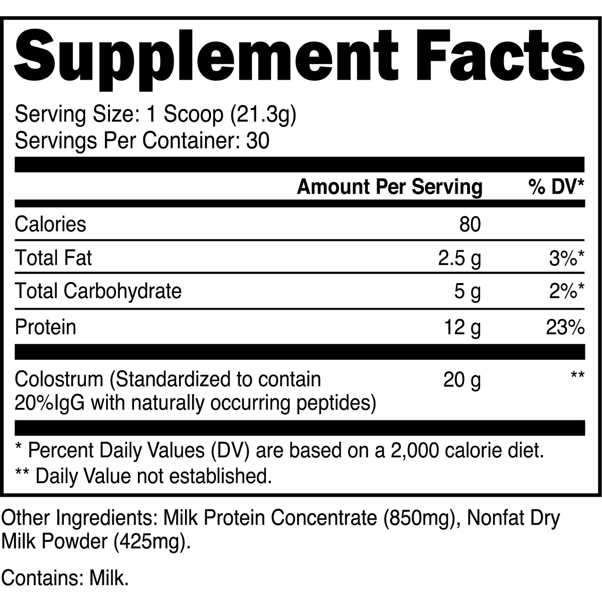 Transparent Labs | Colostrum - Unflavored