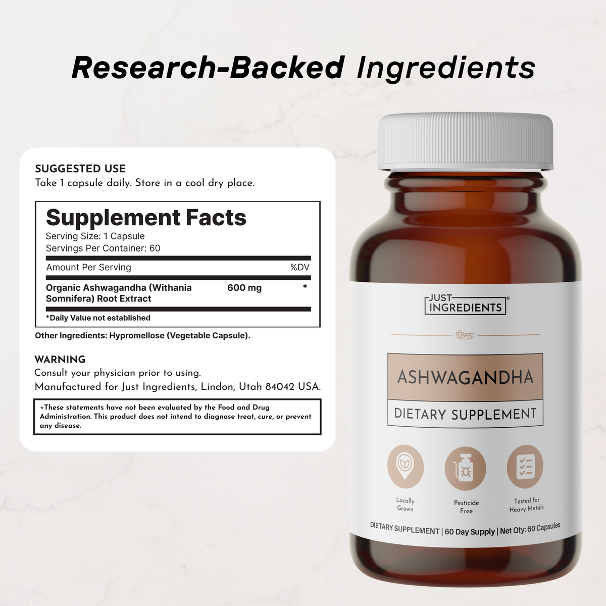 Just Ingredients Ashwagandha