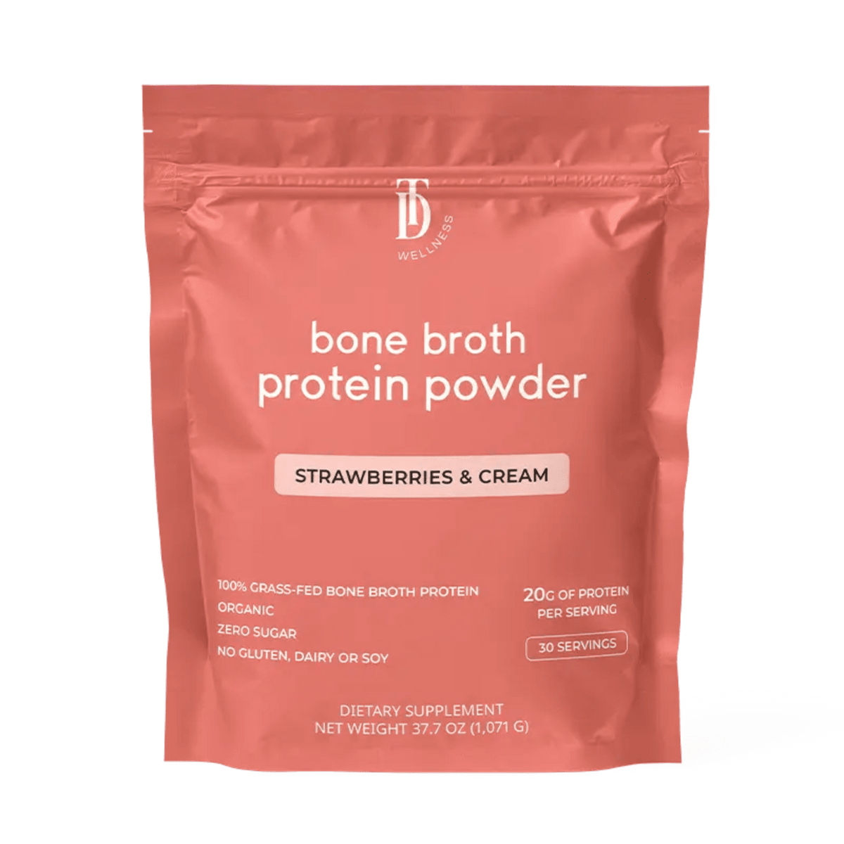 Taylor Dukes Bone Broth Protein - Strawberries & Cream