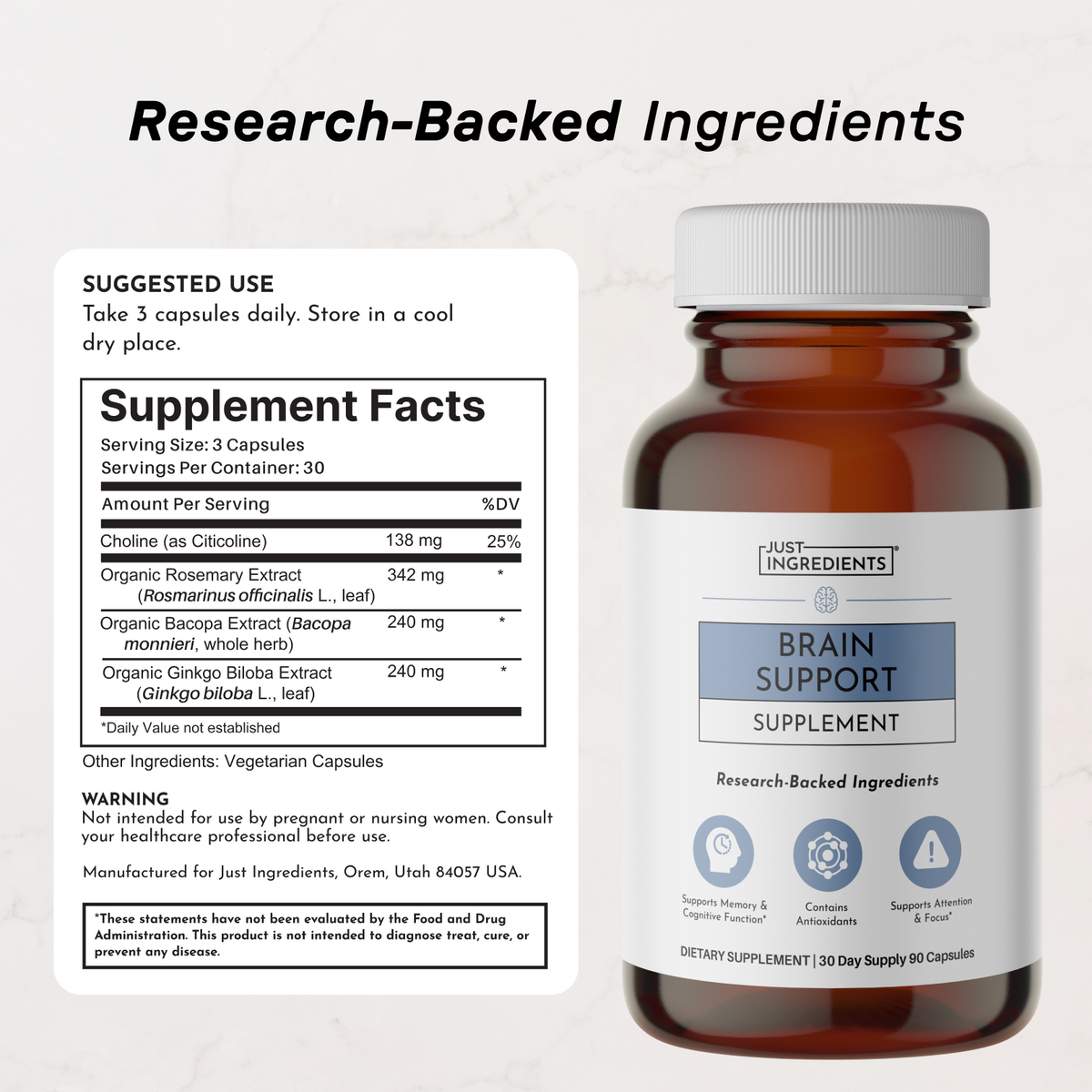 Just Ingredients Brain Support