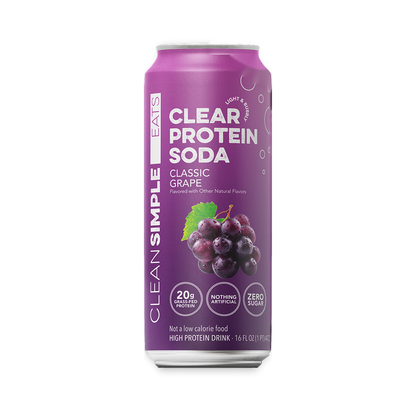 Clean Simple Eats Clear Protein RTD - Grape Ice Pop single can