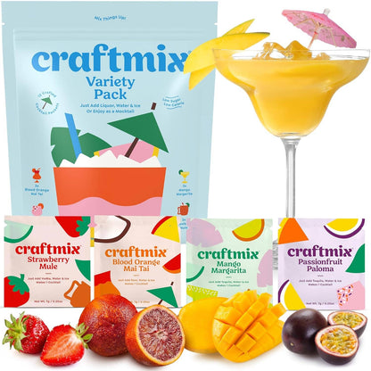 Craftmix | Variety Pack Cocktail Mixers - 12 Servings Multipack