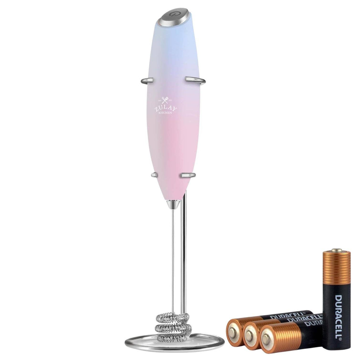 Zulay Kitchen | Tornado Milk Frother Whisk – Includes 4 AA Batteries