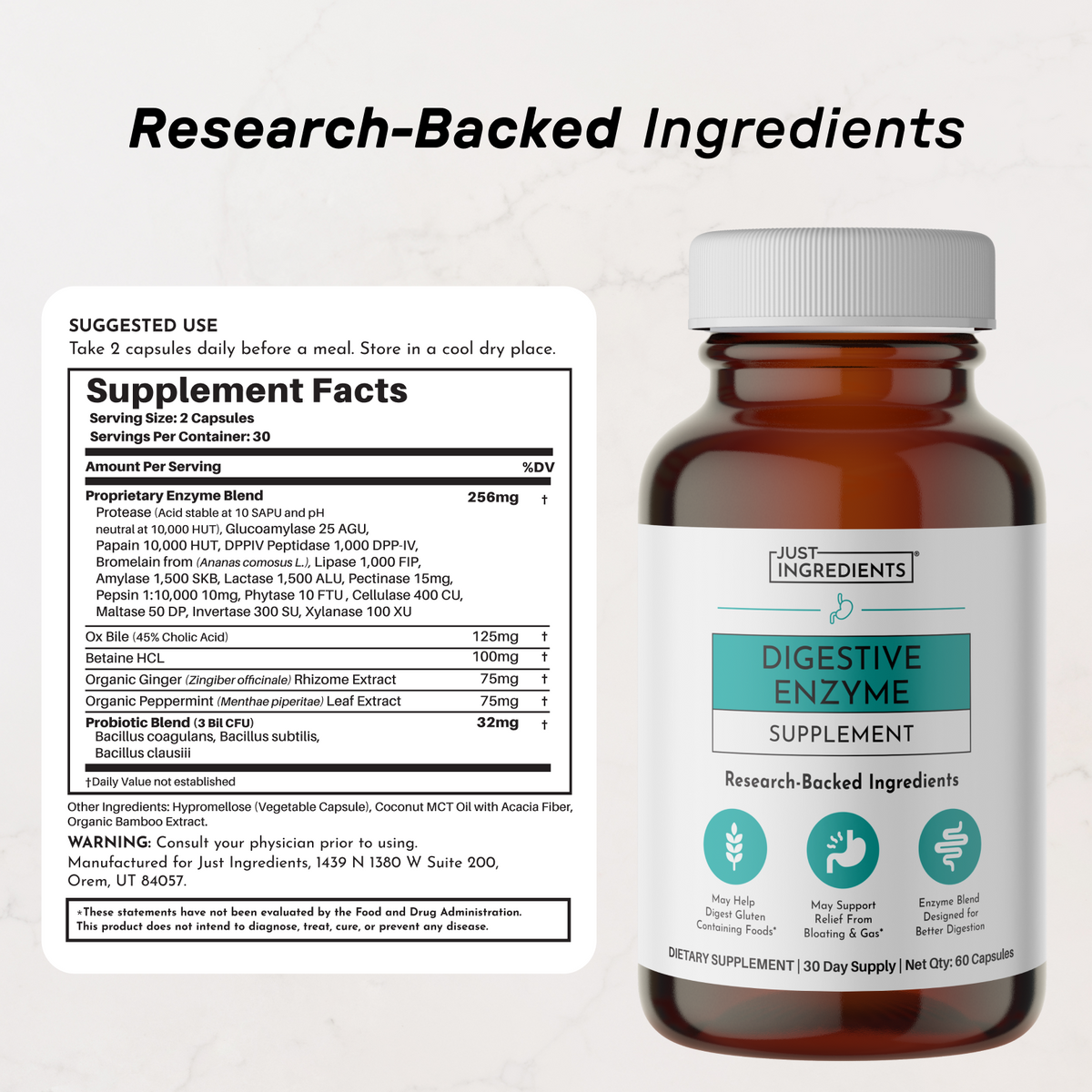 Just Ingredients Digestive Enzyme