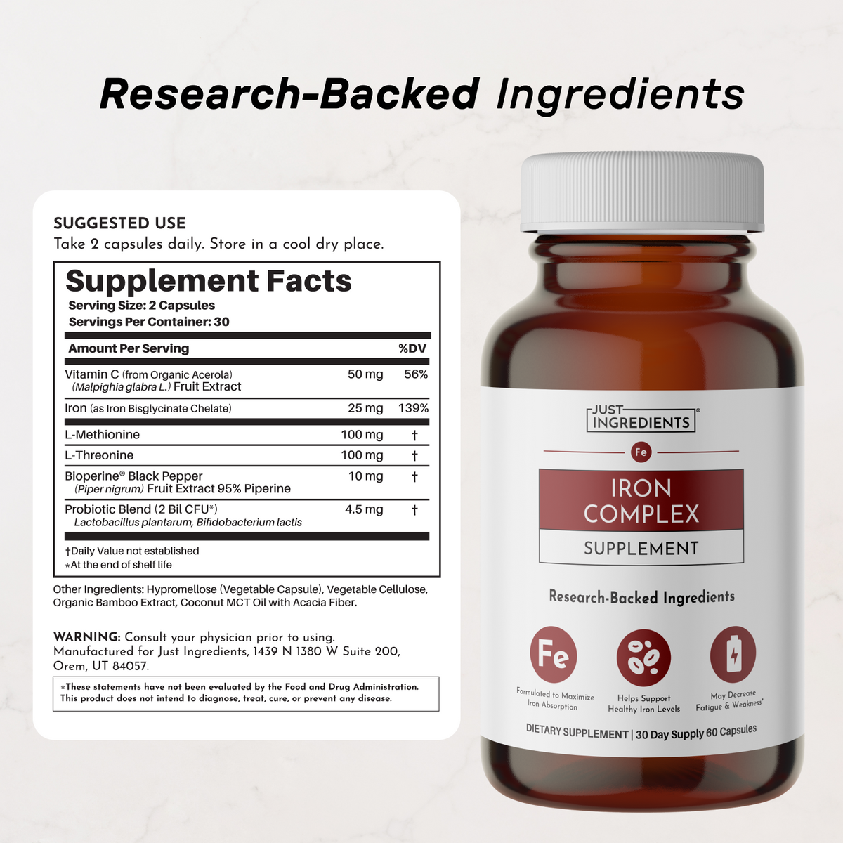 Just Ingredients Iron Complex