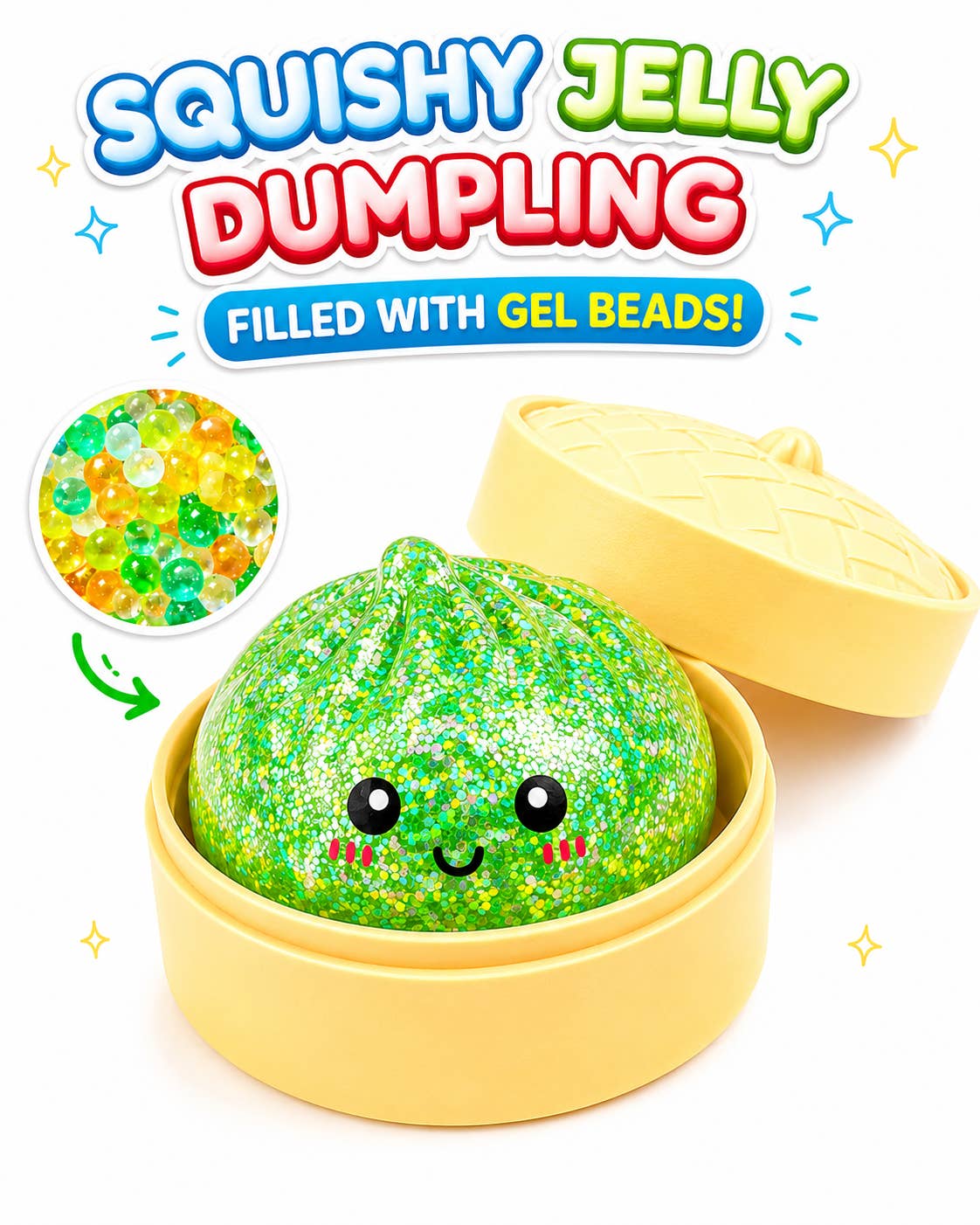 Mini Glitter Dumpling Squishy