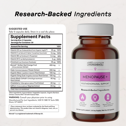 Just Ingredients Menopause Support