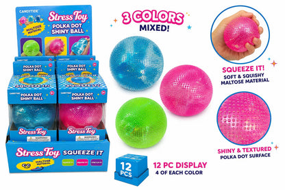 Polka Dot Shiny Ball Stress Ball