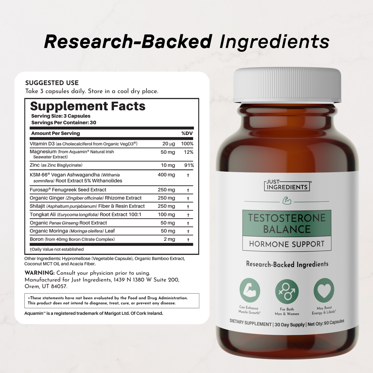 Just Ingredients Testosterone Support