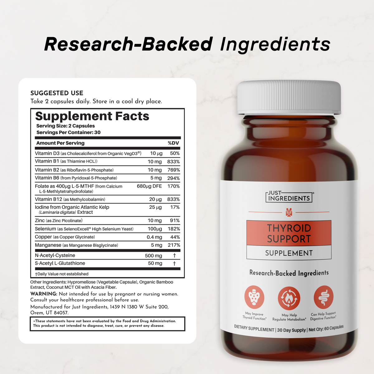 Just Ingredients Thyroid Support