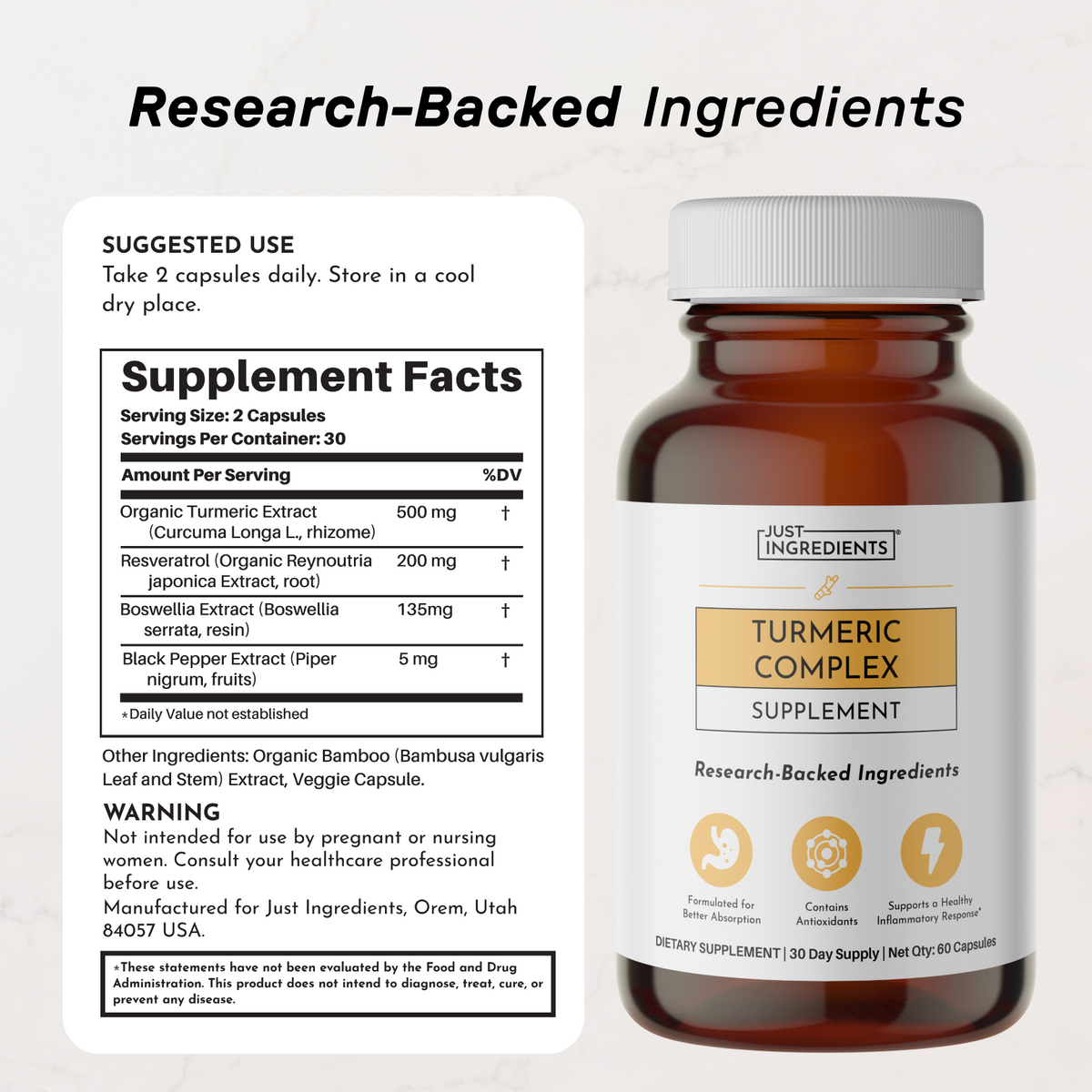 Just Ingredients Turmeric Complex