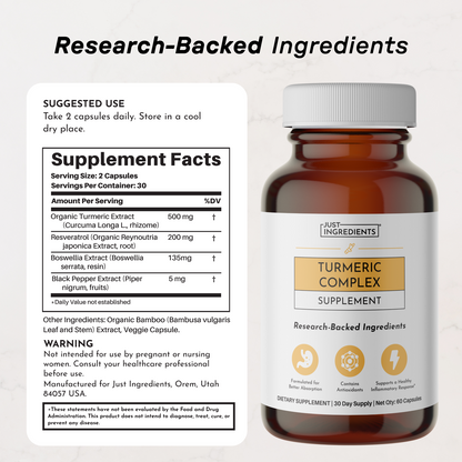 Just Ingredients Turmeric Complex
