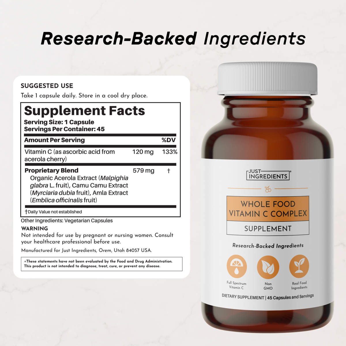 Just Ingredients Whole Food Vitamin C