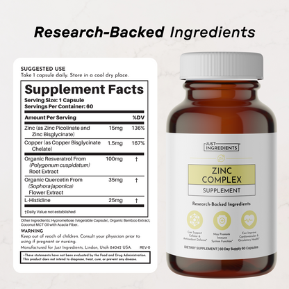 Just Ingredients Zinc Complex